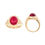 Thumbnail: 18KY Gold Red Tourmaline Diamond Ring