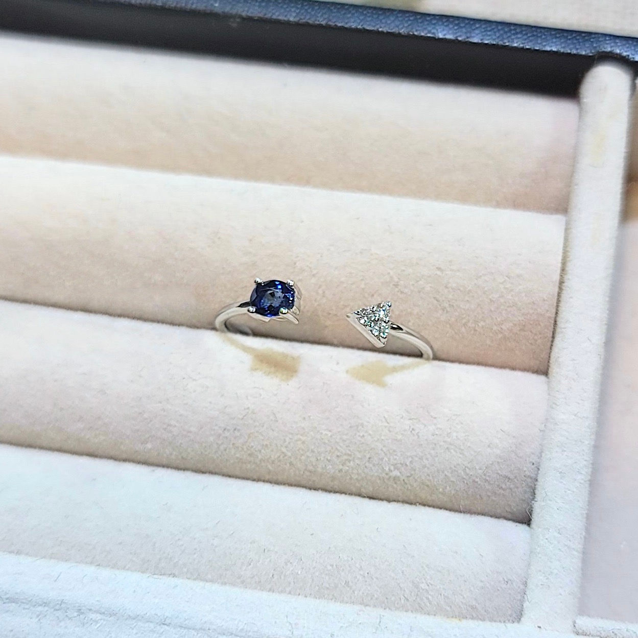 Blue Sapphire Diamond Ring