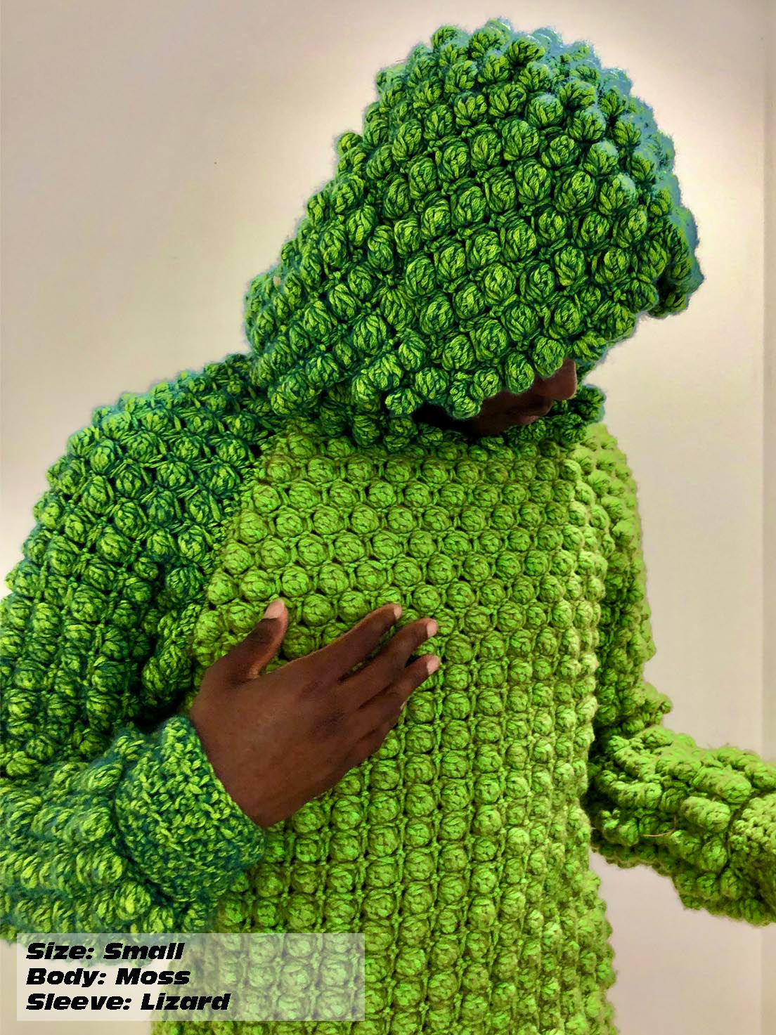 MAZZASAURUS D1 Dino Crochet Hoodie