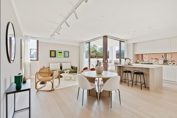 Sydney property staging living room, artwork and interior design