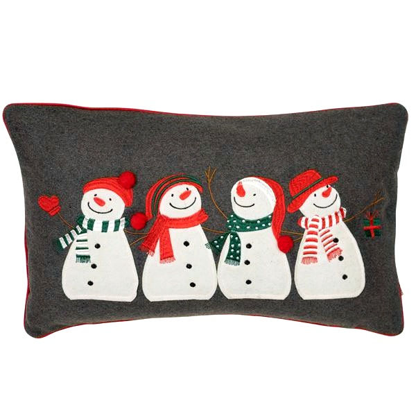 Snowmen applique Christmas Cushion