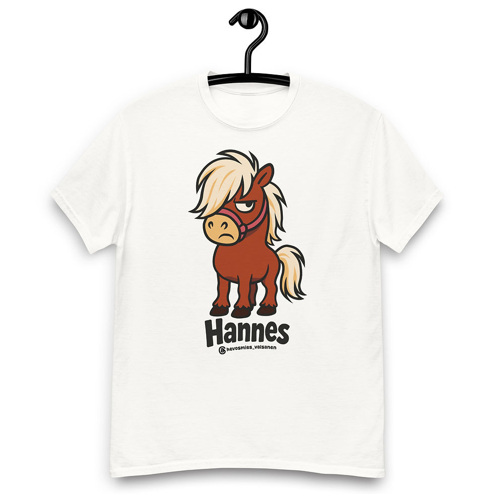 Äkäinen Hannes t-paita vaaleat