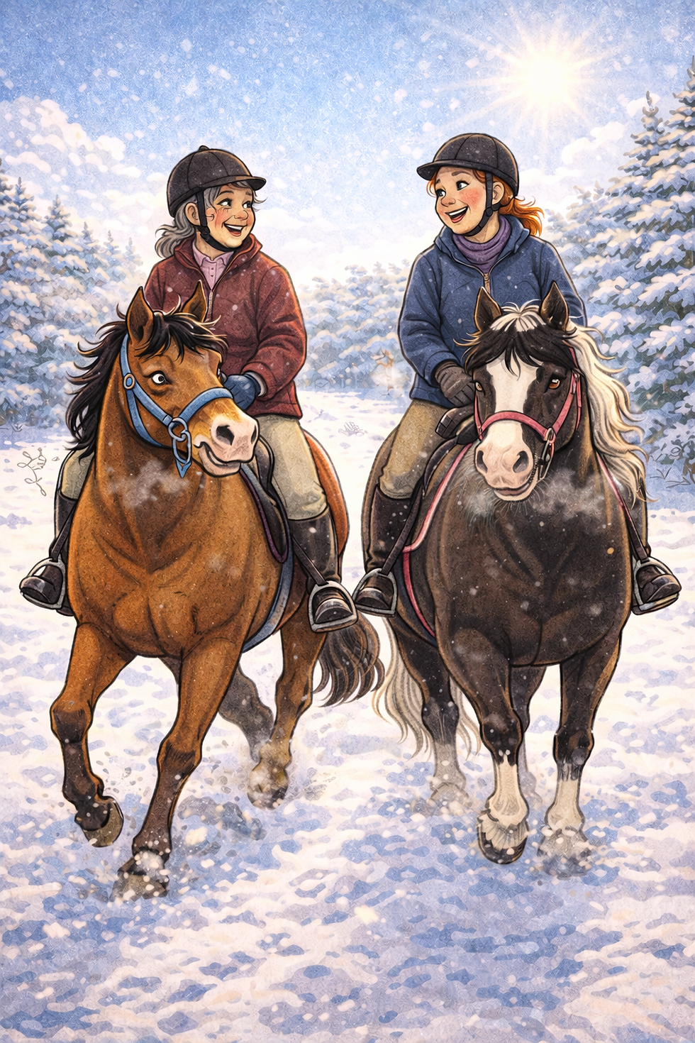 Tätiratsastajat maastossa