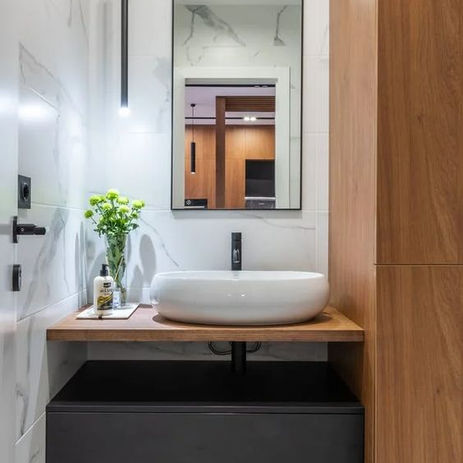 bathroom clear white.