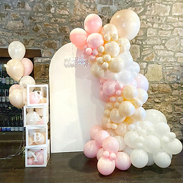 Panel Backdrop + Balloon Garland, Baby shower in Hamilton, ON, Burlington Balloons
