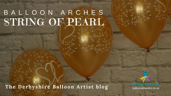 String of pearl balloon arch The Derbyshire Balloon Artist blog