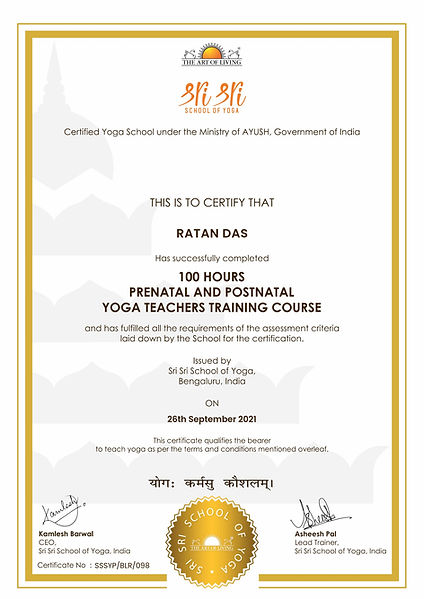 100 Hours Prenatal and Postnatal Yoga Teachers Training Course