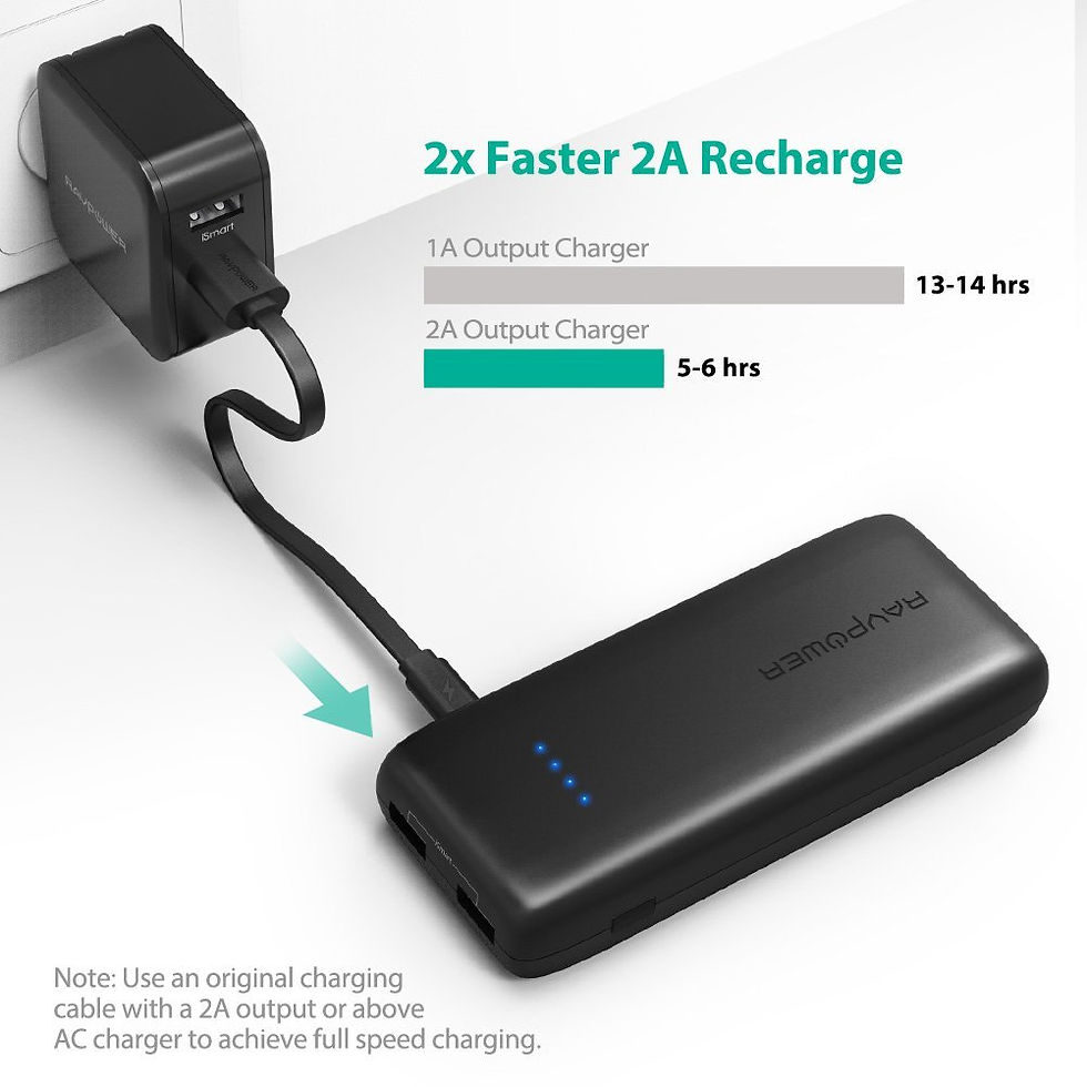 Miniatura: Cargador portátil Ravpower 12.000 mAh 2 puertos