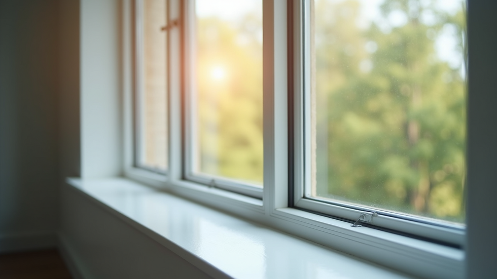 Close-up view of energy-efficient window installation