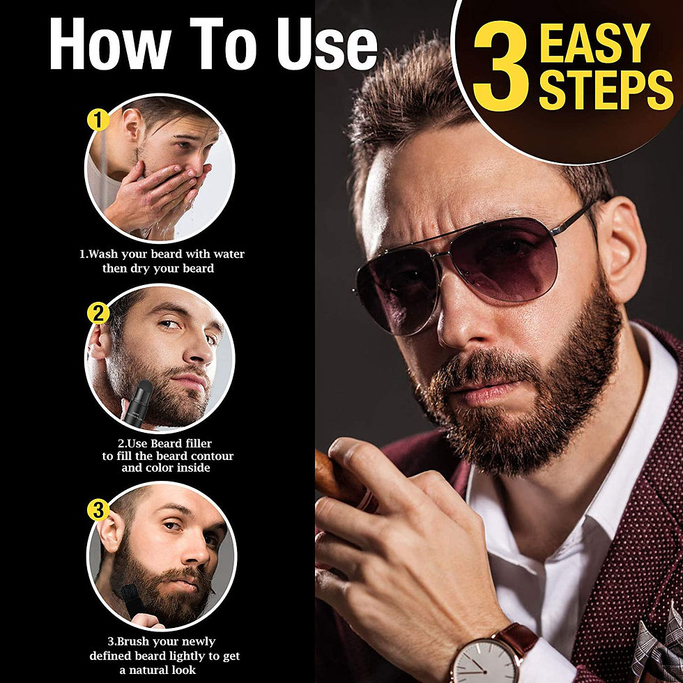 Thumbnail: Beard Pen Beard Filler Pencil And Brush Beard Enhancer Lasting Repair Moustache 