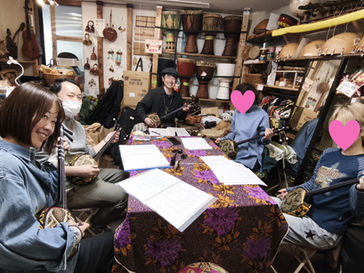 下丸子WontanaraTokyoで三線ワークショップ