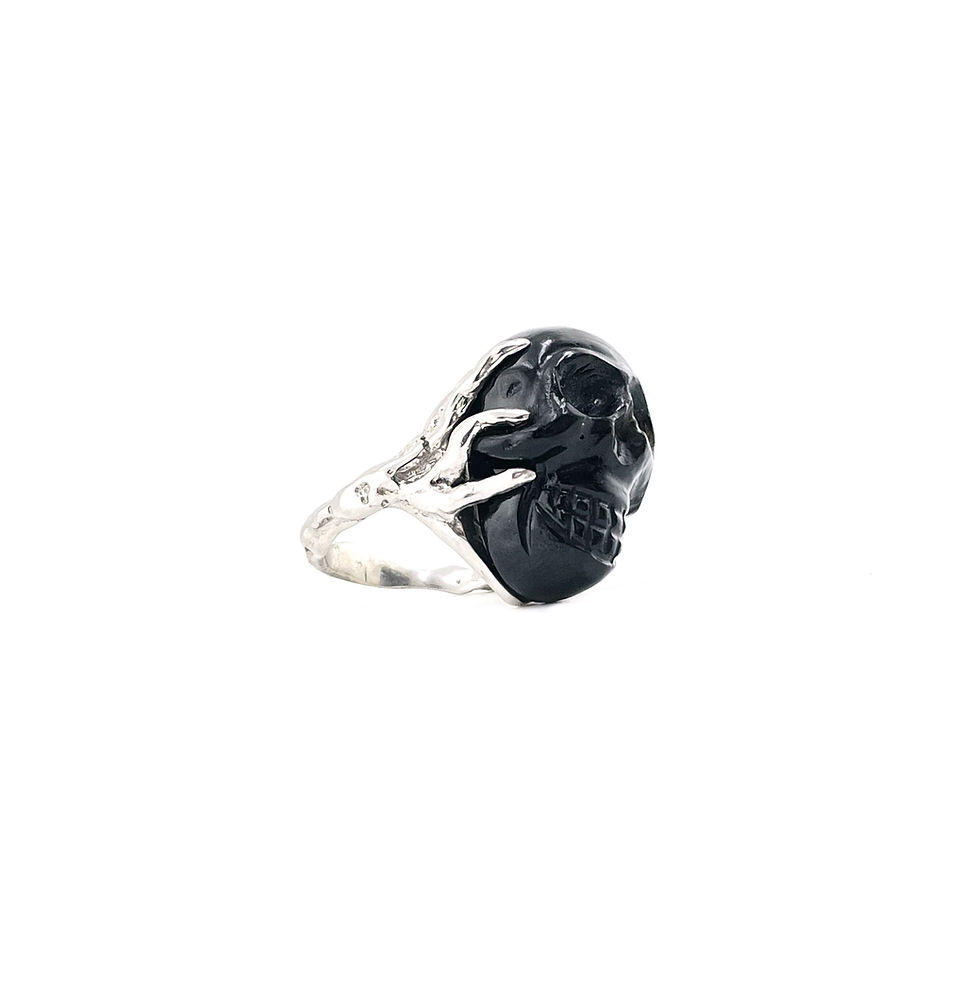 Thumbnail: VANITAS black tourmaline silver ring