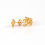 Thumbnail: ROCIO TINY 10K gold asymmetrical earrings with diamond