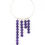 Thumbnail: VIOLET WATERFALL amethyst silver neckpiece