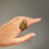 Thumbnail: WENDY rutilated quartz drop brass ring