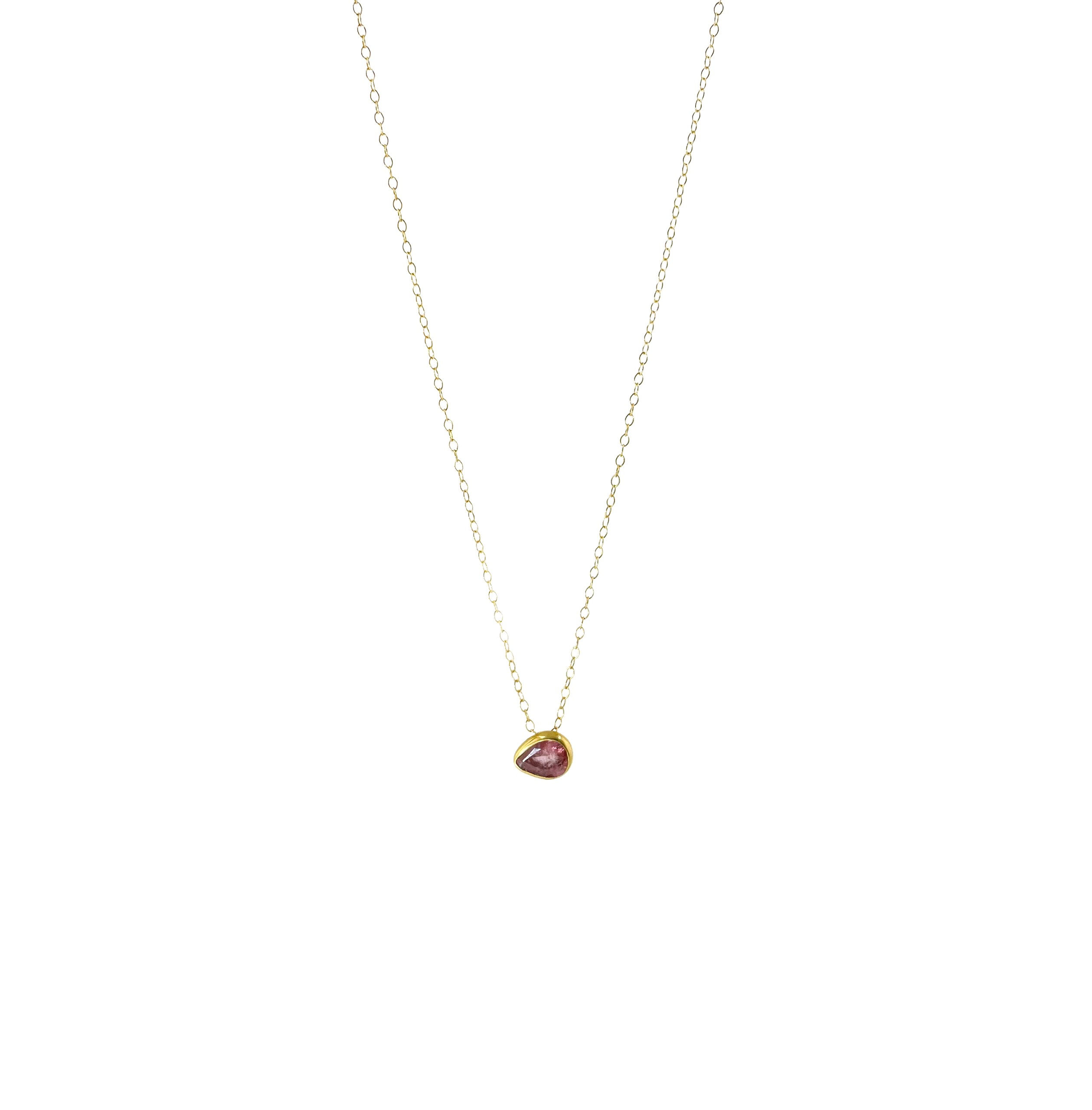 KATIE pink spinel silver pendant