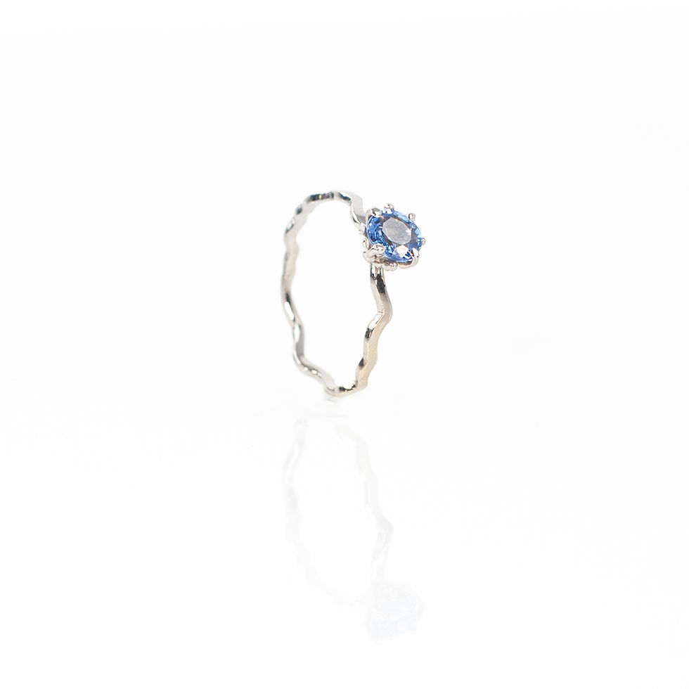 Thumbnail: MALDIVES blue spinel 18K white gold ring
