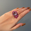 Thumbnail: O'KEEFFE PASSION ruby & amethyst  - silver & 10K gold ring
