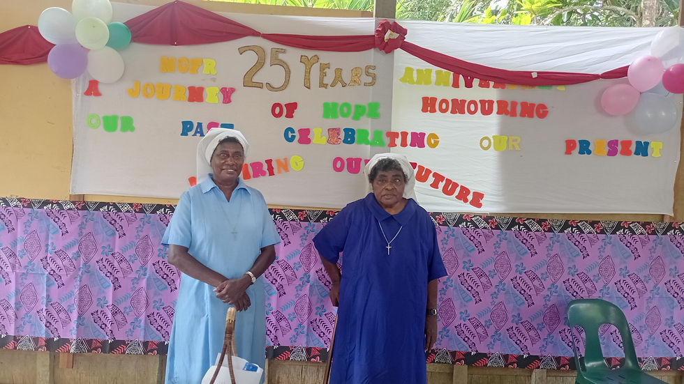 Sr. Lorraine Garasu(Director and founder of NCfR) and Sr. Josephine Lahio(Congregation Leader)