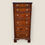 Thumbnail: Antique Style Mahogany Narrow Chest Of Drawers With Brush And Slide