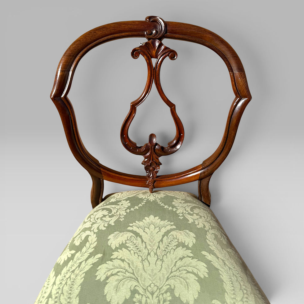 Thumbnail: Antique Victorian Mahogany Balloon Back Dining Chairs
