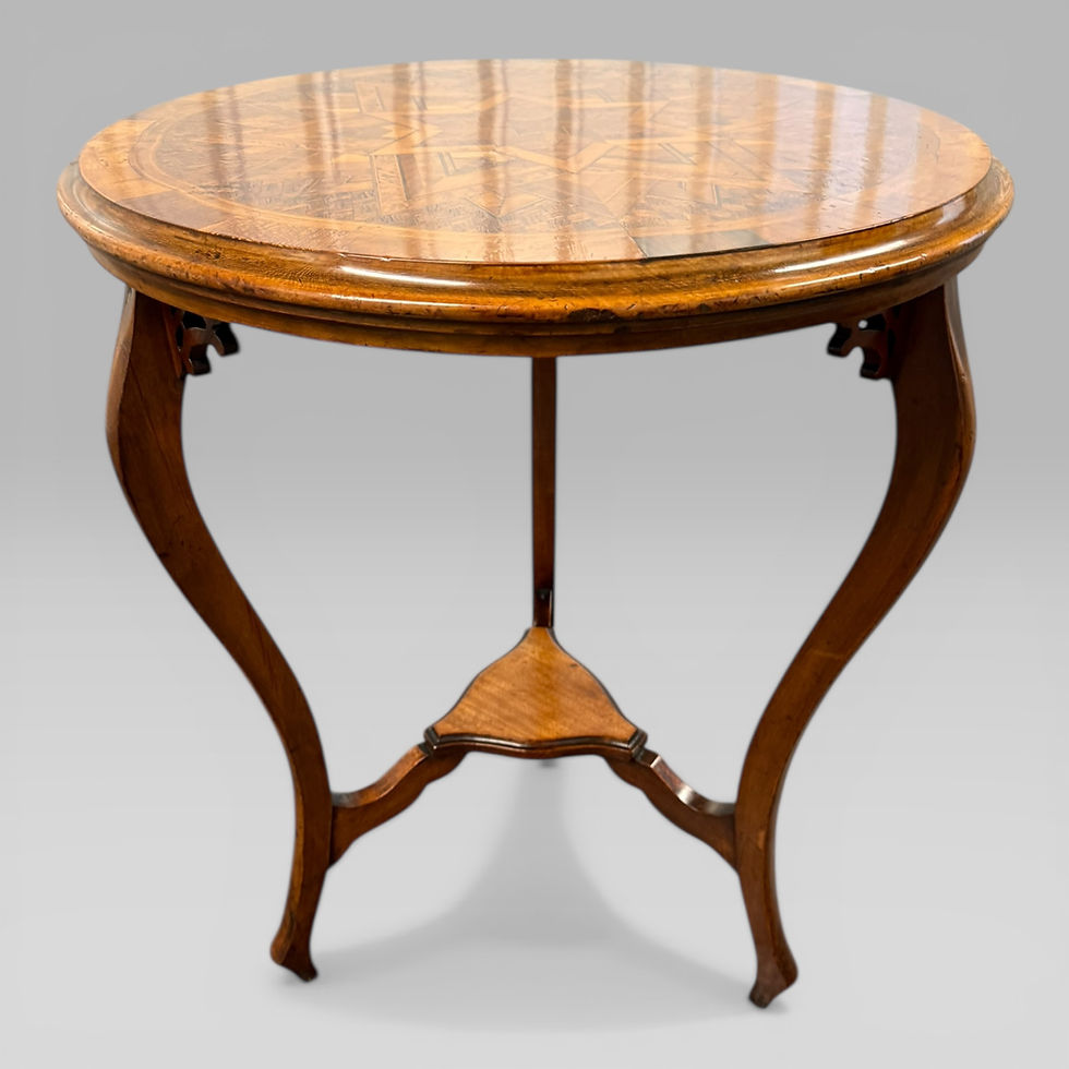 Thumbnail: Victorian New Zealand Specimen Wood Marquetry Table by Anton Seuffert