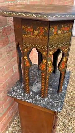 Thumbnail: Kashmiri Papier Mache Octaganol Occasional Table