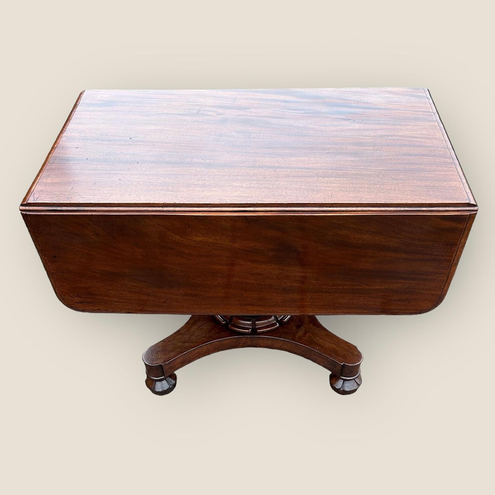 Thumbnail: Georgian Mahogany Pembroke Table Side View (Sides Down)