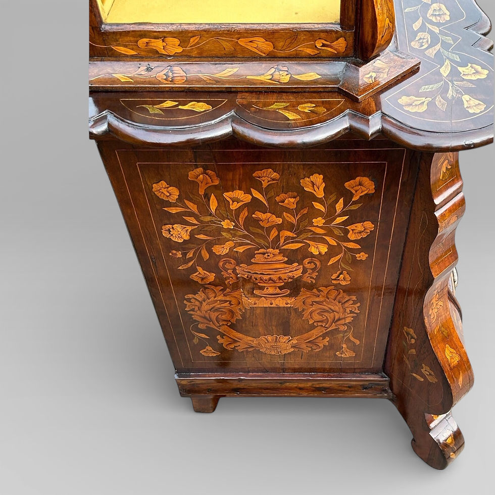 Thumbnail: Edwards & Roberts Dutch Marquetry Display Cabinet On Chest