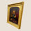 Thumbnail: Antique Large 19th Century Oil Painting Young Girl Red Chair Carved Gilt Frame