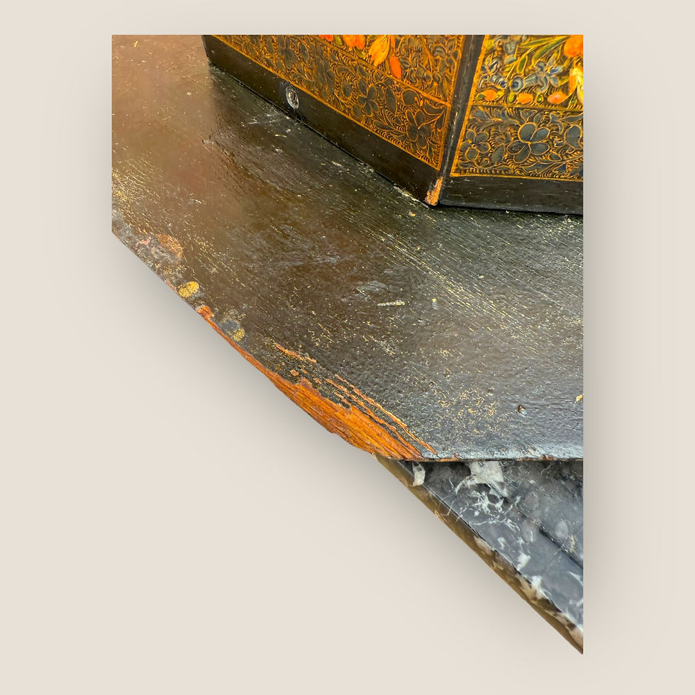 Thumbnail: Kashmiri Papier Mache Octaganol Occasional Table