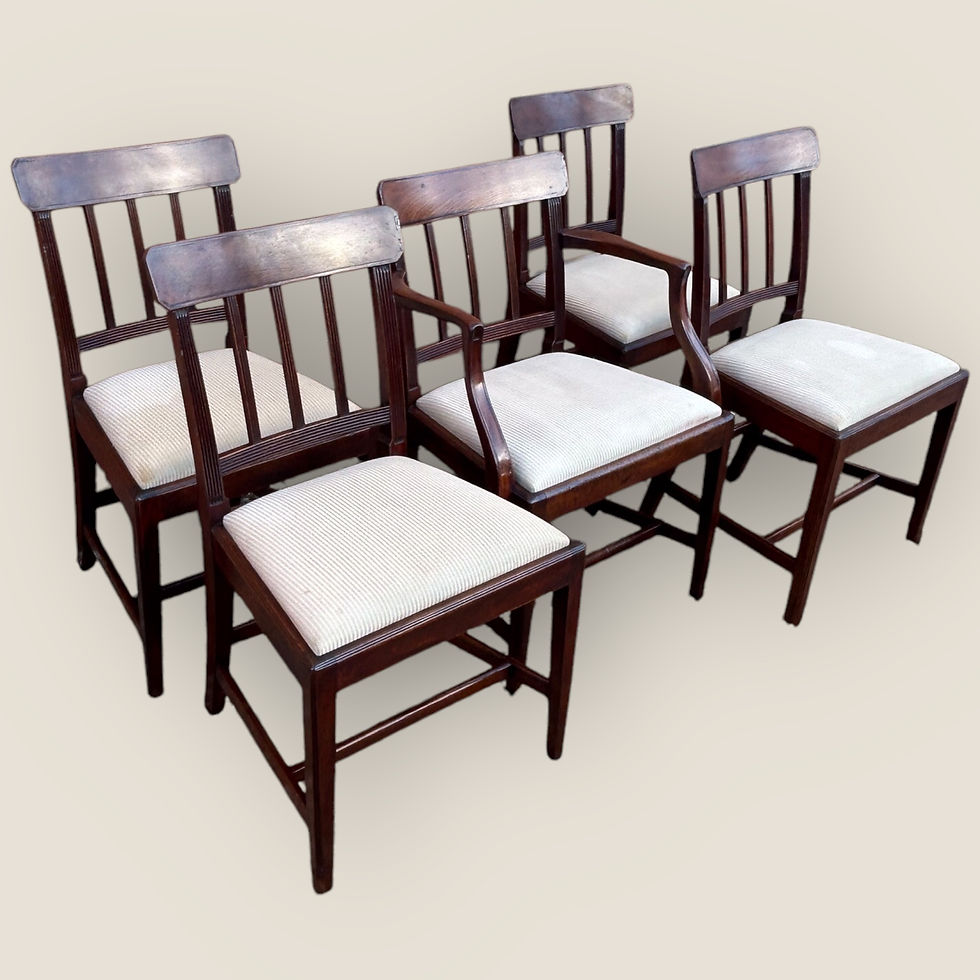 Thumbnail: Set Of 5 Georgian Mahogany Dining Chairs