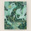 Thumbnail: Antique Large Signed Oriental Nature Painting Textile Art Green Paradise
