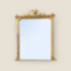 Thumbnail: Early 19th Century Gold Giltwood Overmantle Mirror Front View