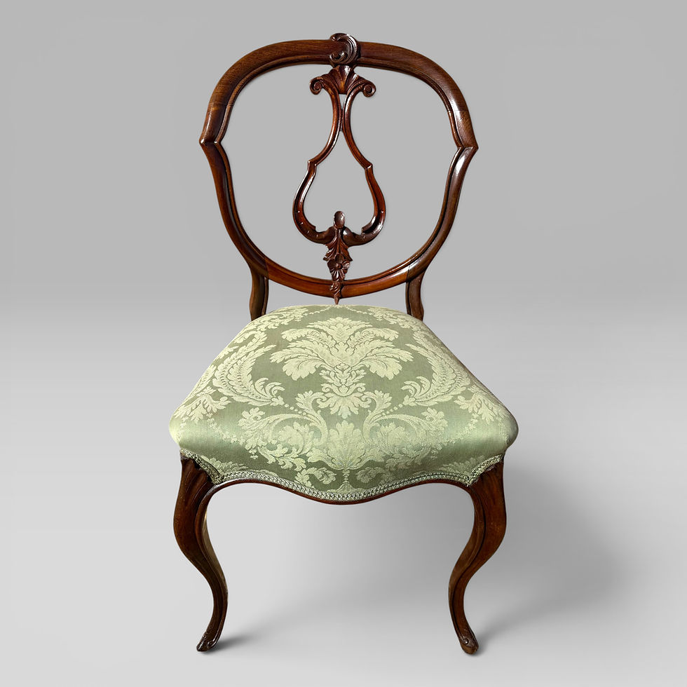 Thumbnail: Antique Victorian Mahogany Balloon Back Dining Chairs