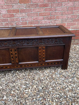 Thumbnail: 18th Century Oak And Marquetry Coffer