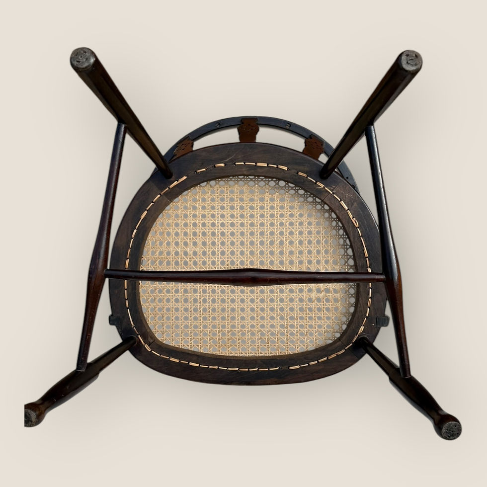 Thumbnail: Victorian Elm  & Wicker Smokers Chair