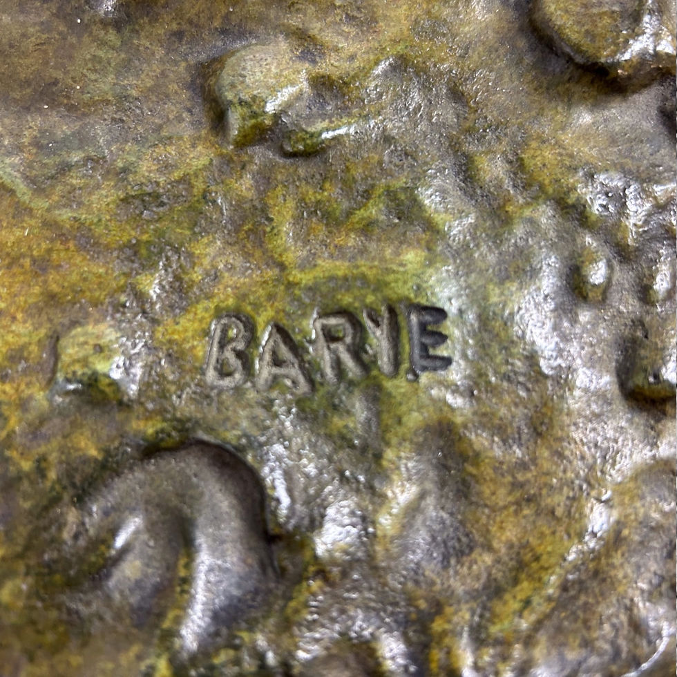 Thumbnail: Antique French Bronze Sculpture Arab Horseman After Barye & Guillemin, 75 cm