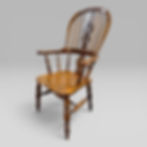 Victorian Yew Wood & Elm High-Back Windsor Armchair