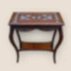 Antique Carved Oak Side Table Front View