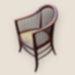 Georgian Mahogany & Wicker Seat Tub Chair With Spindle Back Right Side View