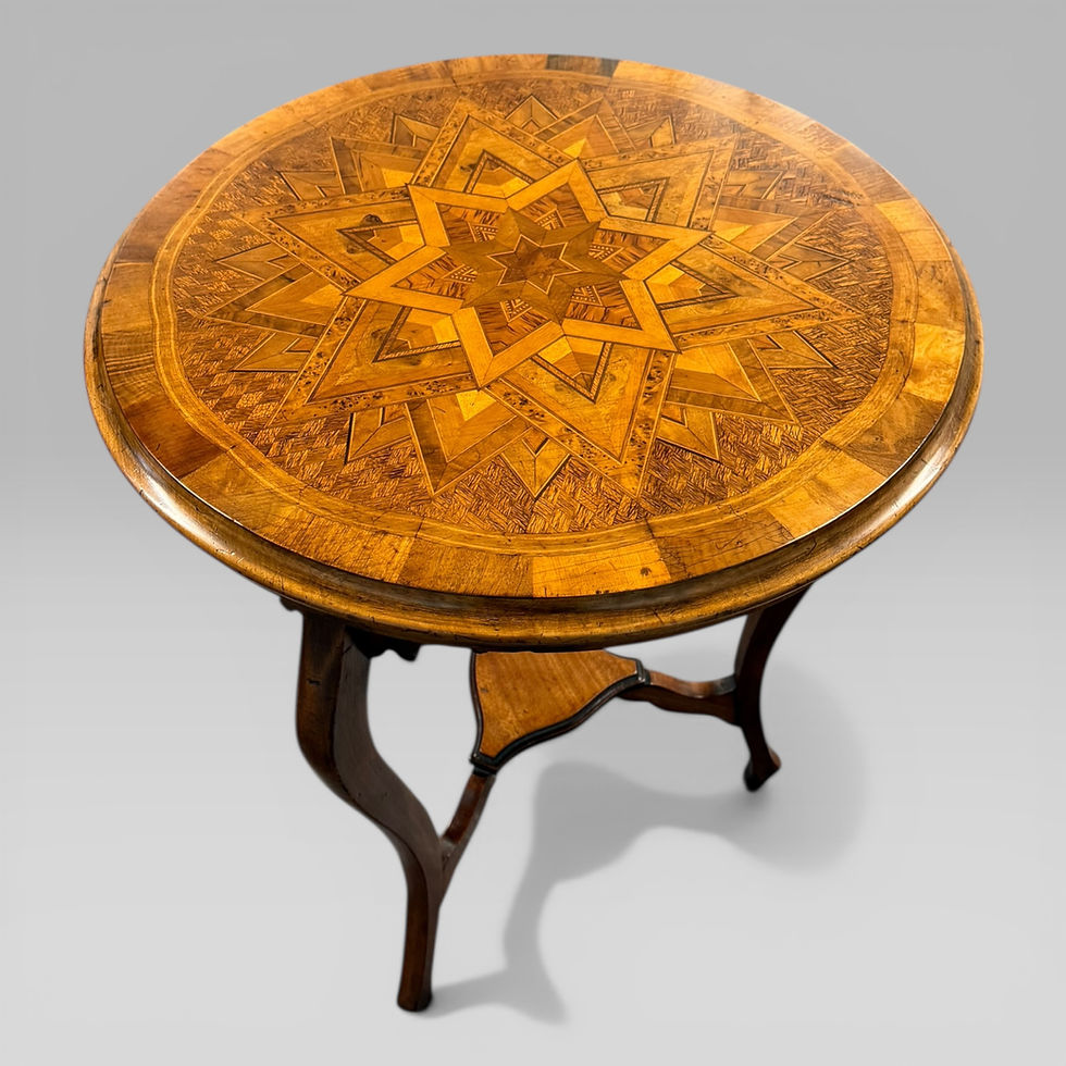 Victorian New Zealand Specimen Wood Marquetry Table by Anton Seuffert