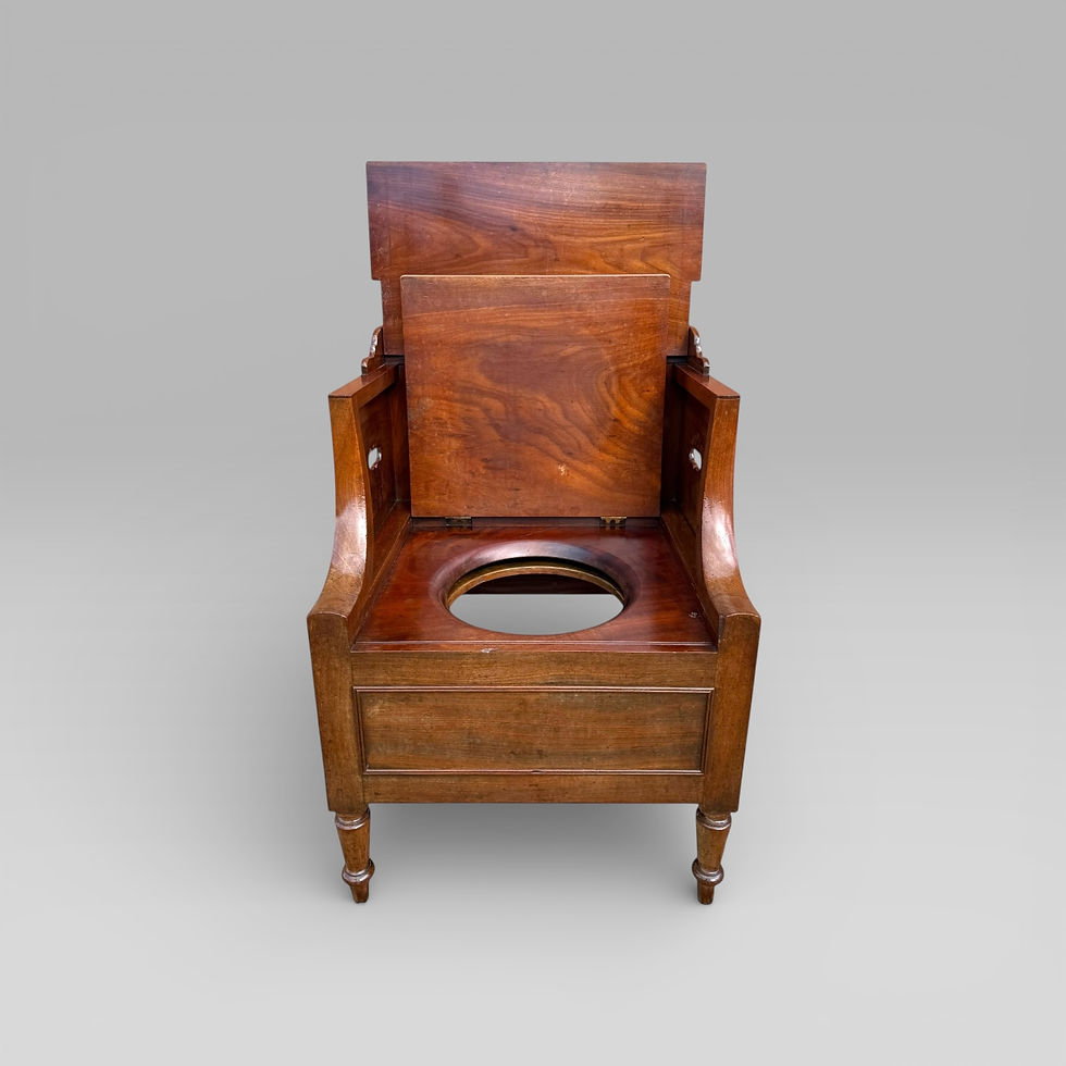 Thumbnail: Antique Georgian Gillows of Lancaster Mahogany Bedside Cabinet Pot Cupboard