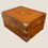 Thumbnail: Antique Victorian Walnut & Brass Campaign Writing Slope Box - Leather Interior