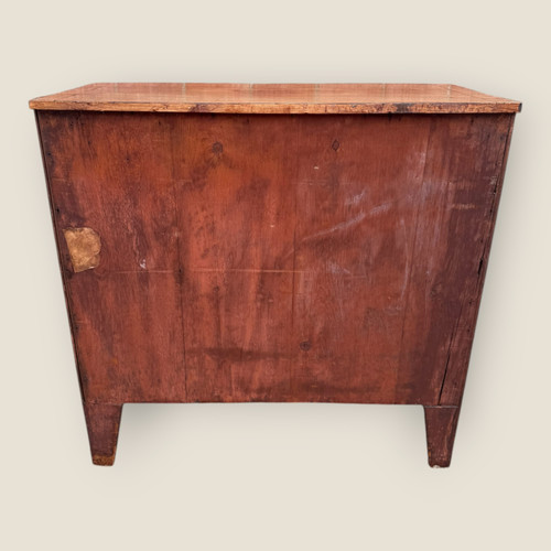 Antique Georgian Mahogany Ebony Inlaid Bowfront Chest of Drawers