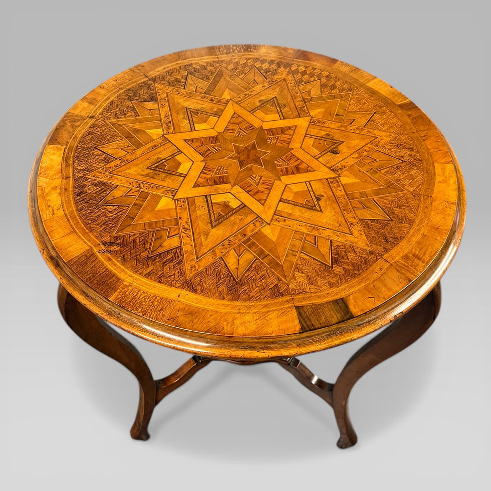 Thumbnail: Victorian New Zealand Specimen Wood Marquetry Table by Anton Seuffert