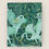 Thumbnail: Antique Large Signed Oriental Nature Painting Textile Art Green Paradise