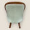 Thumbnail: Antique Victorian Green Button Back Mahogany Armchair With Turned Legs