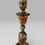 Thumbnail: Antique Indian Kashmiri Paper Mache Floral Candlestick Lamp Electric Light