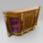 Victorian Walnut Serpentine Credenza with Ormolu Mounts & Marquetry Inlay
